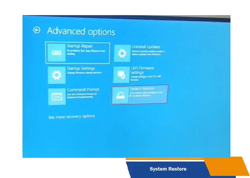 System Restore Proses mengembalikan sistem komputer ke kondisi sebelumnya untuk memperbaiki masalah pada sistem.