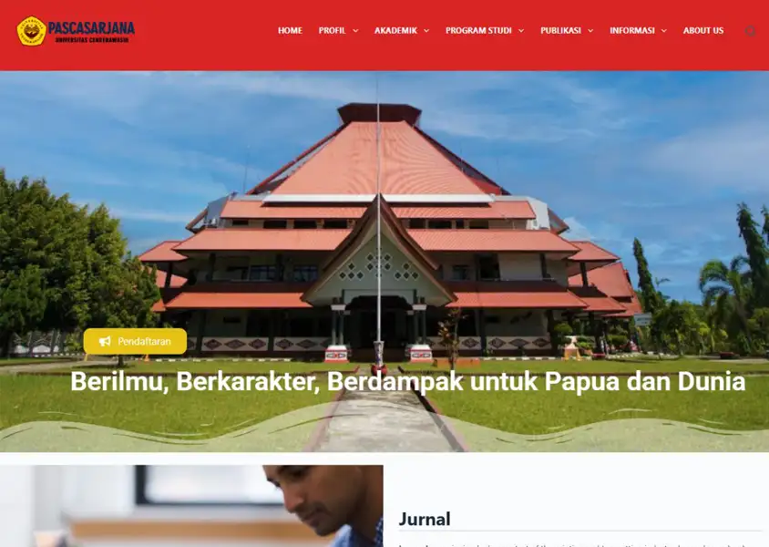 Tugas akhir pembuatan website Pascasarjana Universitas Cenderawasih menggunakan CMS WordPress oleh Nine Rante