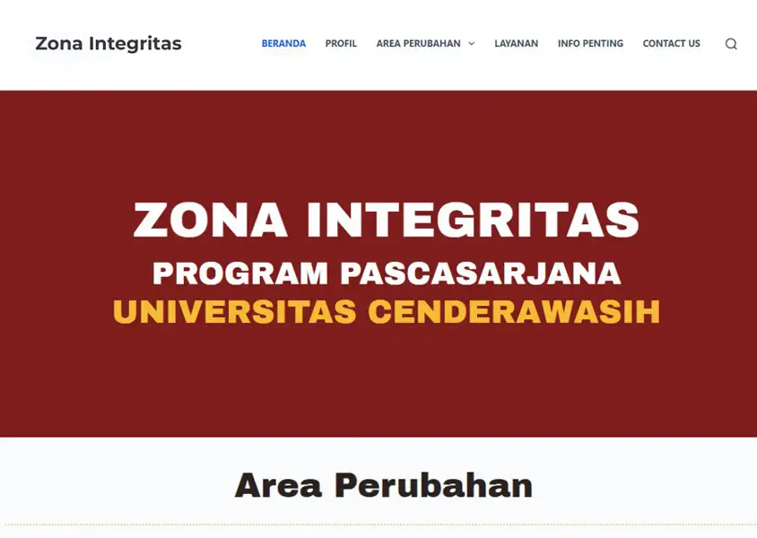 Program Pascasarjana Tugas akhir pembuatan website Zona Integritas Program Pascasarjana menggunakan CMS WordPress oleh Annisa Azzahroh