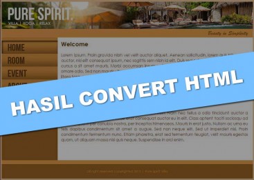 Convert layout web menjadi HTML